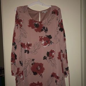 Pink floral dress